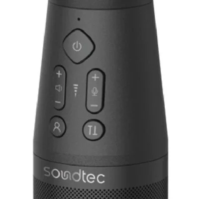 Porodo Soundtec Karaoke Microphone ,Speaker - Black